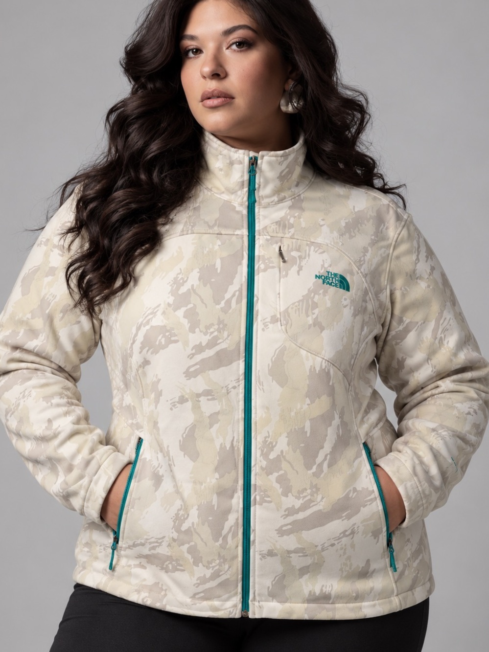 The North Face Glacier Full Zip Print Fleece Jacket